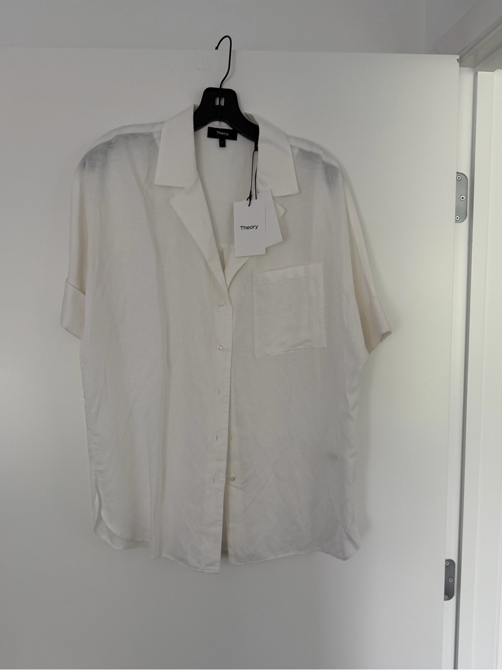 Theory Short-Sleeve Camp-Collar Button Down Shirt